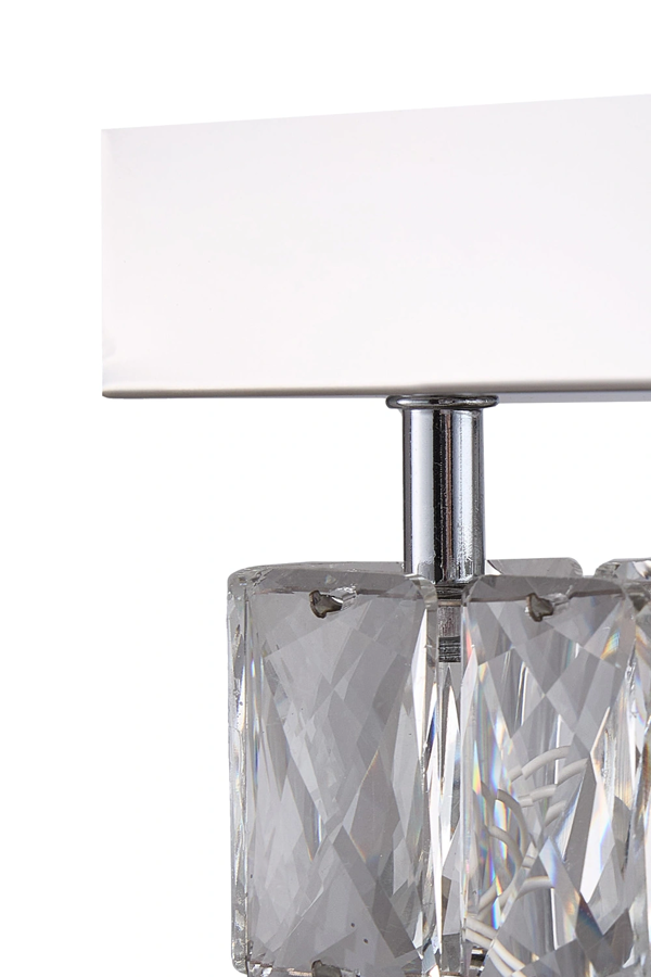 Living and Home 25W Rectangular Crystal Ceiling Light Chandelier