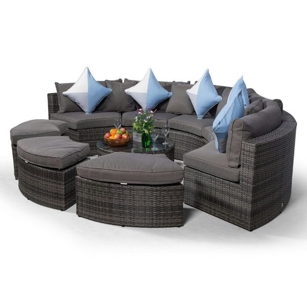 Giardino Monaco Luxury Large Rattan Garden Sofa Set