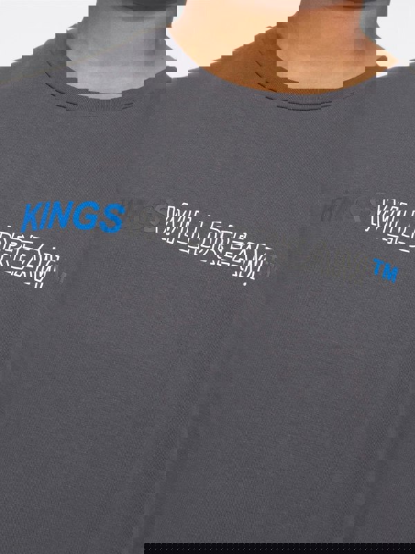 Kingswilldream Quinn T-Shirt Asphalt / Blue / White