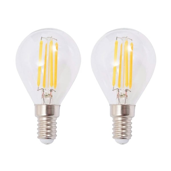 Berkfield Wall Lamps 2 pcs with 2 LED Filament Bulbs 8 W