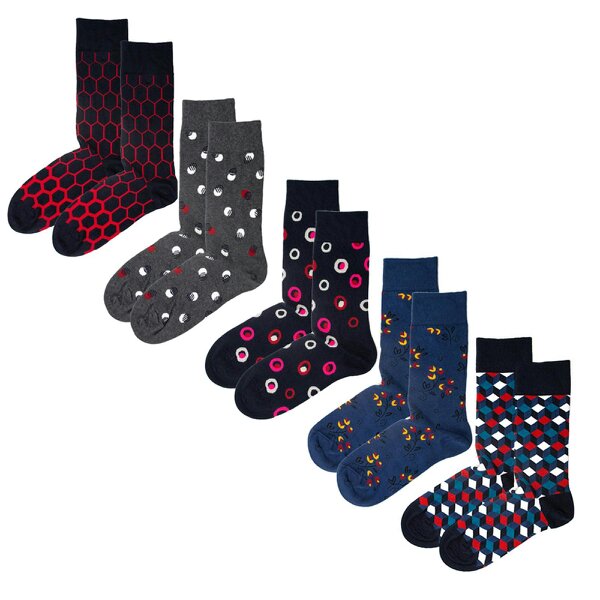 Jemsox The National Treasure: Luxury Organic Cotton Men’s Socks (5 Pack) | One Size UK 7-11