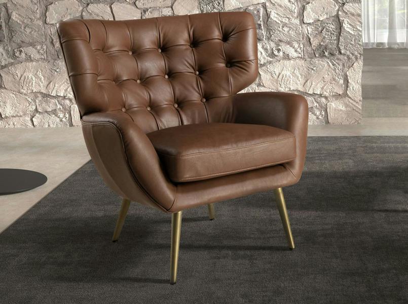 Angel Cerdá Chester Armchair Dark Brown Leather 5165