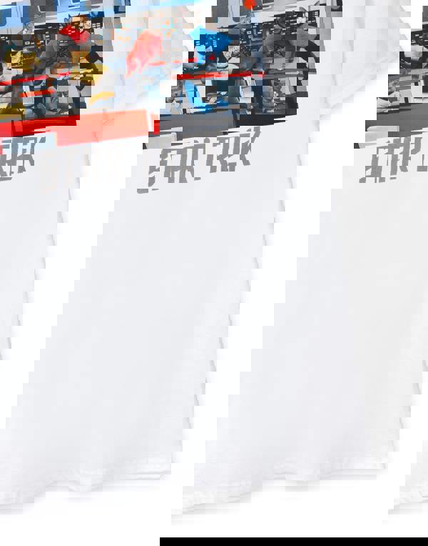 Star Trek Mens White Cats Short Sleeved T-Shirt