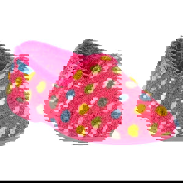 Lunar Womens/Ladies Helix Polka Dot Slippers - Pink - 