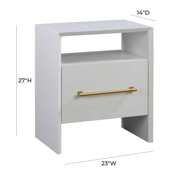 Furniture Edit Libre White Nightstand Bedside Table