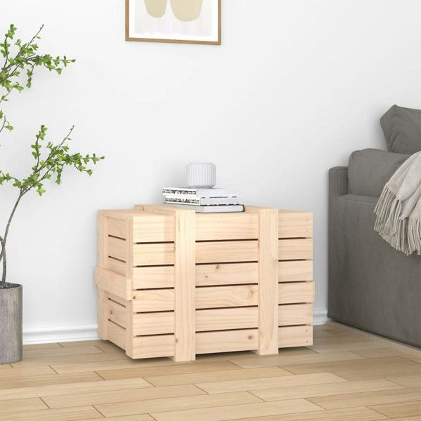 Berkfield Storage Box 58x40.5x42 cm Solid Wood Pine