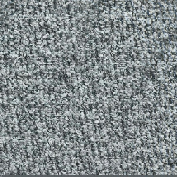 Luxury Living Boucle Fabric Square Ottoman Footstool with Storage - Grey