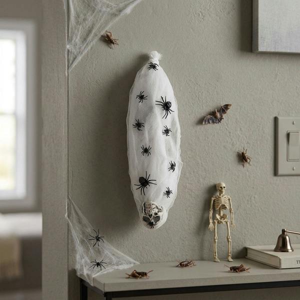 Garden Greatness Hanging Halloween Spider Cocoon Decoration
