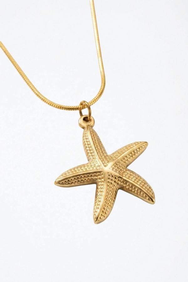 Serla Gold Plated Starfish Necklace