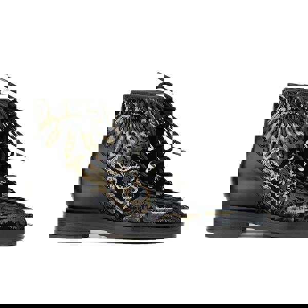 Embassy London Hedera - Black & Grey & Gold - Women's Suede Alpine Boot