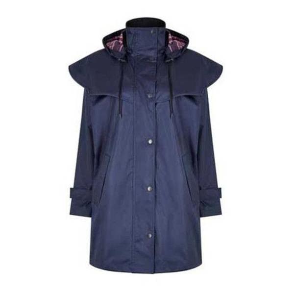 Navy Champion Windsor Ladies Three Quarter length waterproof coat