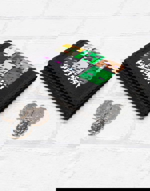 Minecraft Unisex Kids Black Multi Character Velcro Wallet (One Size) [dis]