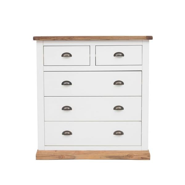 Tropea 5 Drawer Chest of Drawers Brass Cup Handle
