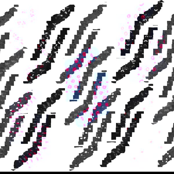 Jemsox 5-Pack Multi Pink Organic Cotton Socks – Mens Crew