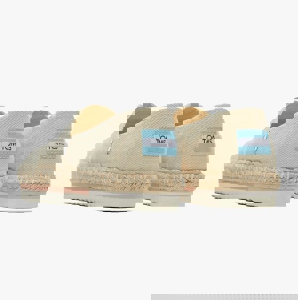 TOMS ALPARGATA PLATFORM ROPE Womens Slip-On Canvas Espadrilles Natural