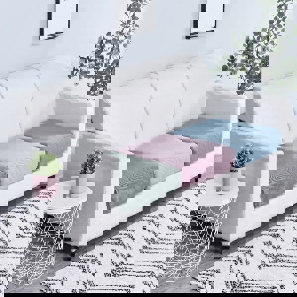 Anyhouz Anyseat Sofa Cover Old Rose Polyester Thick Stretchable Cushion For Living Room 1Pc Enlarge Size 160-185cmx60-90cm