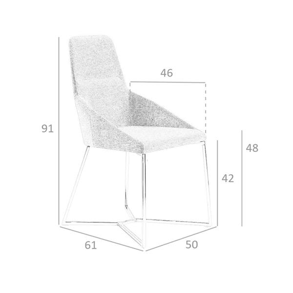 Angel Cerdá Grey Fabric Chair 4008