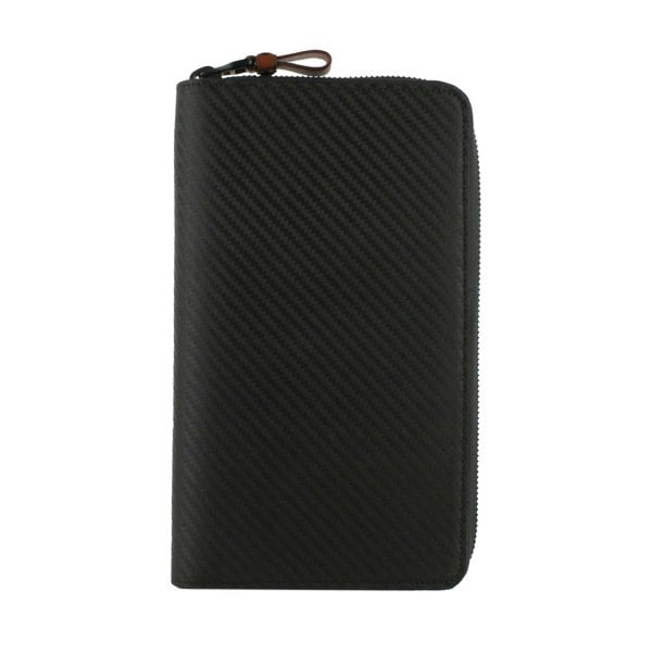 Dunhill zip-around travel wallet in a carbon fibre patterning