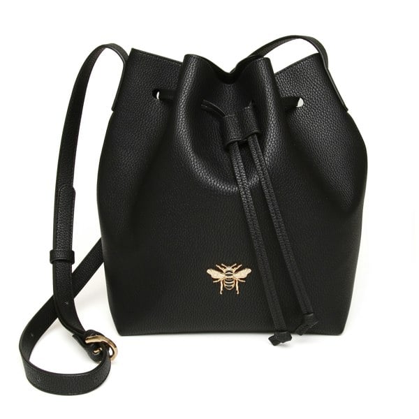 Alice Wheeler Bucket Bee Vegan Leather Crossbody Bag