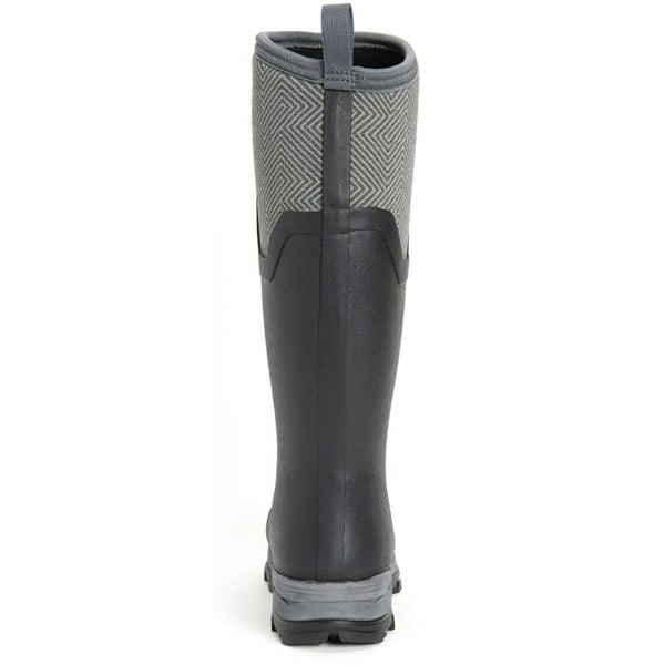 Muck Boots Arctic Ice Tall Women's Wellington Boots in Black/Grey Geometric