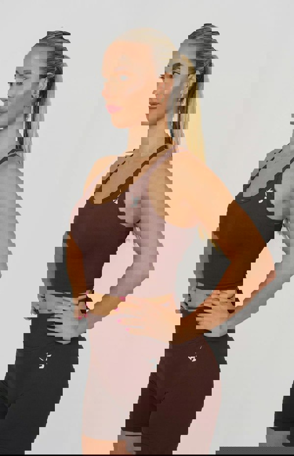 V3 Apparel Form Seamless Strappy Sports Bra - Chestnut Brown