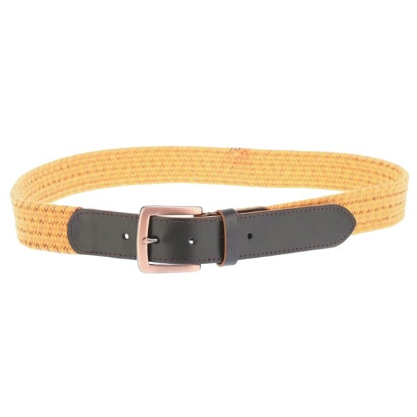 Ted Baker Galan Cow Leather Woven Belt - Mustard