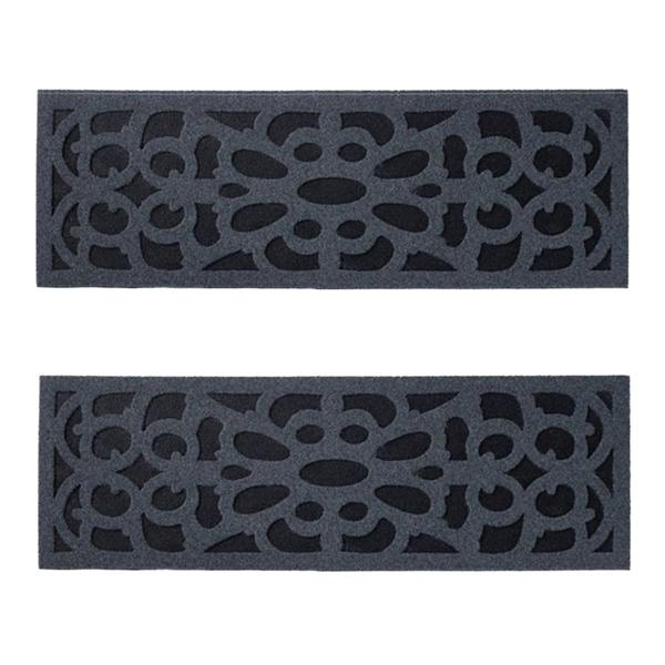 Nicoman Victorian Style Eco-Friendly Rubber Step Mat - Grey