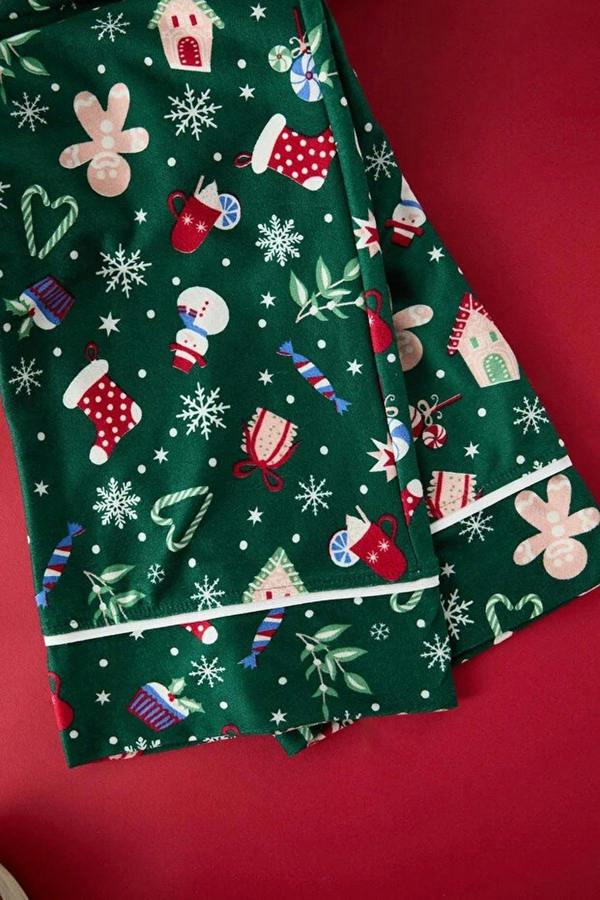WOVCOR 2-Piece Christmas Themed Knit Pajama Set