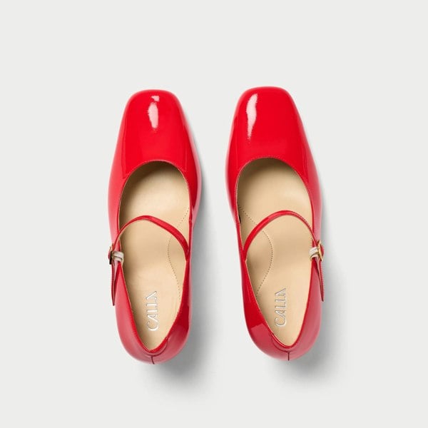 Calla Mary Jane Shoes - Poppy Patent Leather