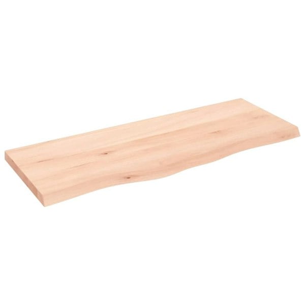 Berkfield Wall Shelf 100x40x4 cm Untreated Solid Wood Oak