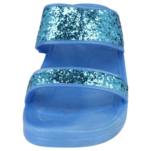 Spot On Ladies Spot On Mid Wedge Glitter 2 Bar Mule