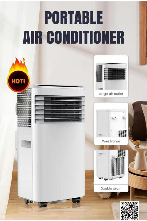 Dyzi 12000 BTU 4-in-1 Portable Air Conditioner Heater Fan Dehumidifier