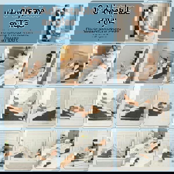 Lavio Wedge Pillow Acid Reflux Memory Foam Pregnant Reading Support Anti-snoring