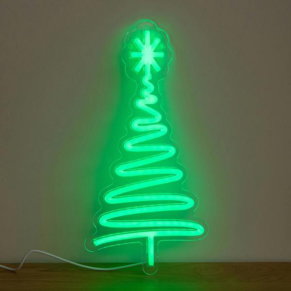 Samuel Alexander 40cm USB Powered Neon Christmas Tree Light with Multi-Coloured LEDs