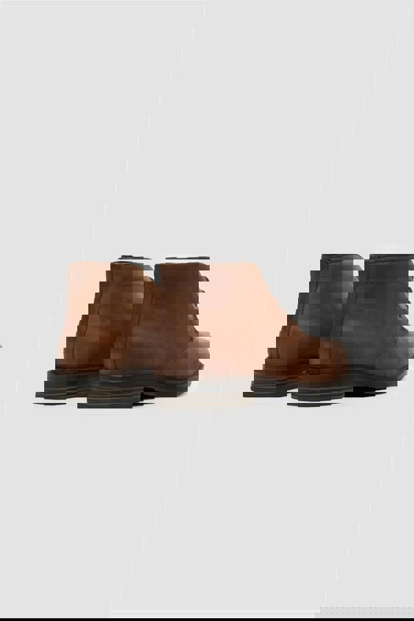 House of Cavani Hector Tan Lace Up Leather Boot