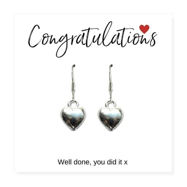 Aye Do Gifts Congratulations Heart Charm Earrings & Gift Card