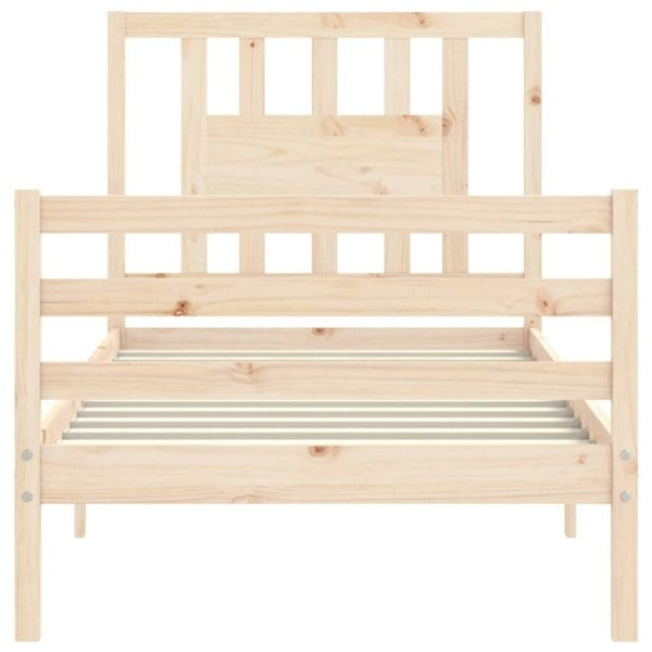 Berkfield Bed Frame with Headboard 100x200 cm Solid Wood