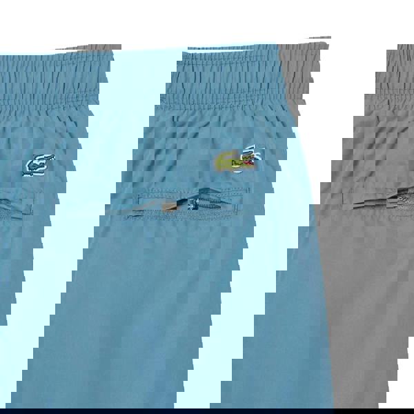 Lacoste Mens Brand Long Length Swimming Trunks - Blue - 