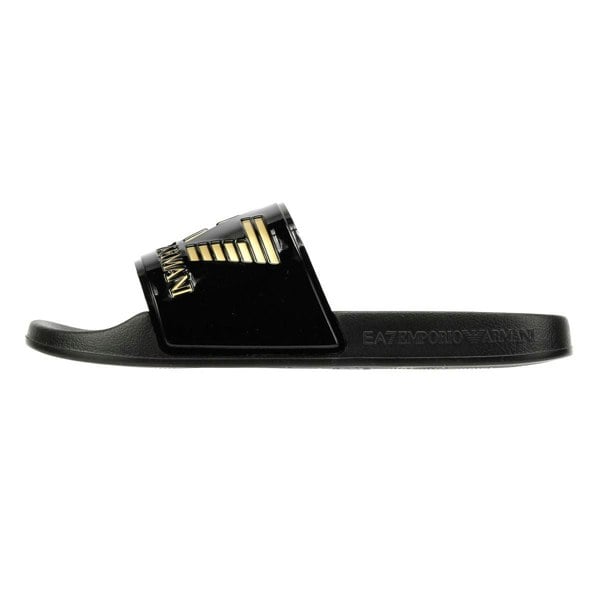 EA7 Water Sports Men's Black/Gold Slides