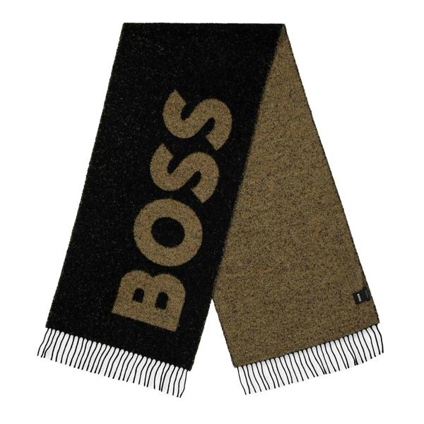 Boss Armin Logo Jacquard Scarf - Black - 