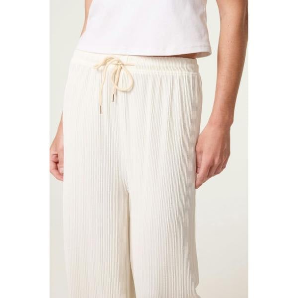 Blue Vanilla Ribbed Wide Leg Trousers