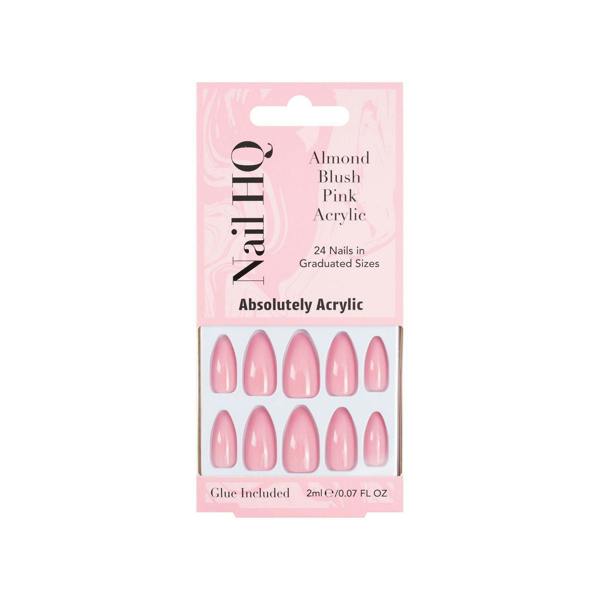 Nail HQ Almond Blush Pink Acrylic Nails (24 Pieces)