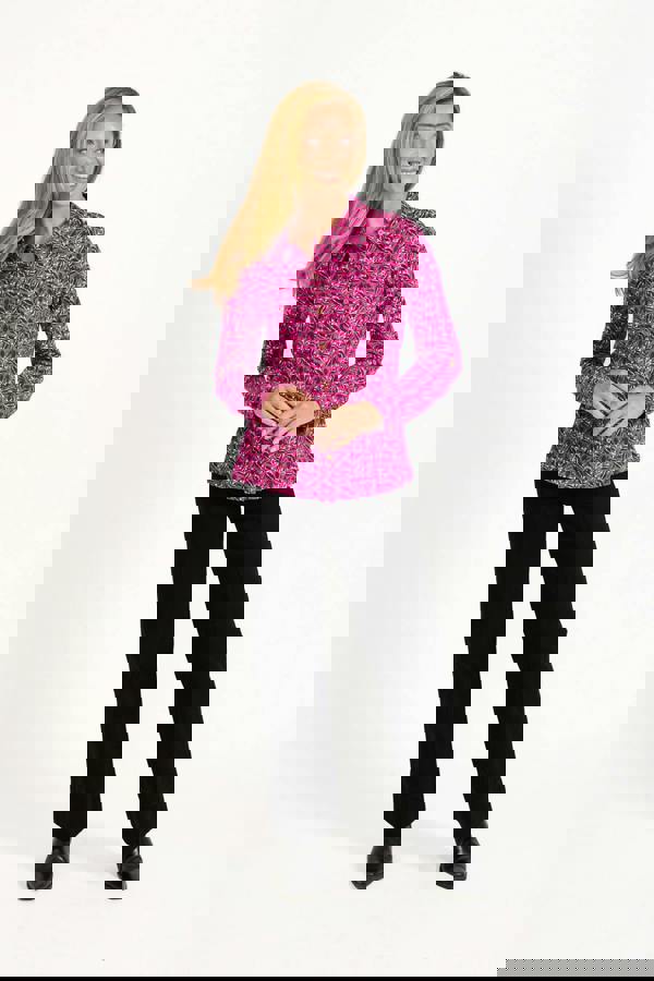 Leaf Print Cotton Shirt