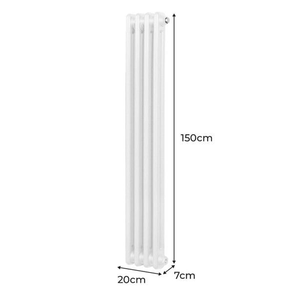 Monstershop Traditional 2 Column Radiator - 1500 x 202mm - White