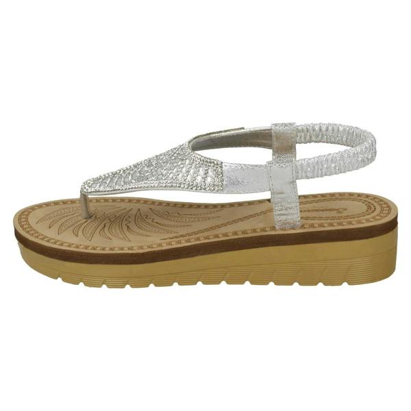 Savannah Ladies Savannah Mid Wedge Toepost Sandals