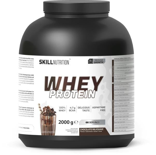 Skill Nutrition Whey Protein Powder, Chocolate Milkshake - 2000g