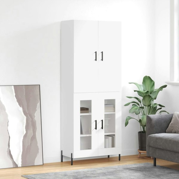 Berkfield Highboard White 69.5x34x180 cm Engineered Wood