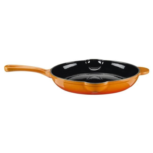 Cook Professional Cast Iron Frying Pan & Skillet 2 Piece Set | Orange
