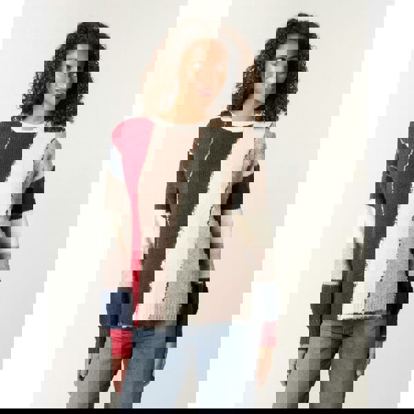 Blue Vanilla Stripe Sequin Detail Jumper