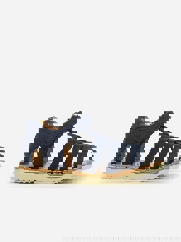 Pom D'Api Kids Leather Waff Papy Sandals in Navy